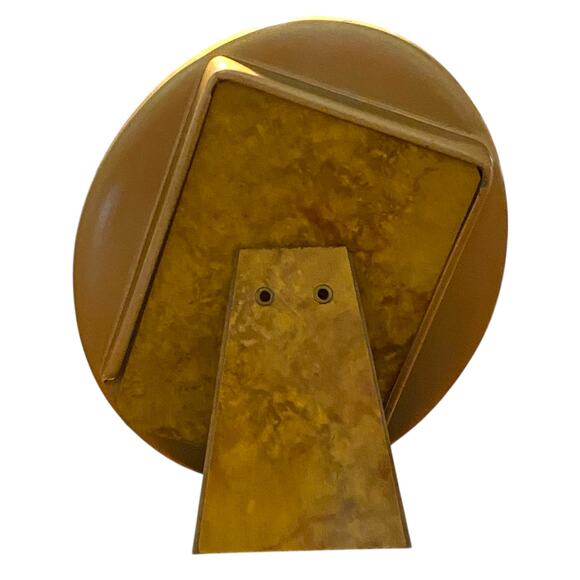 Vintage The Bucklers Inc 1980 Oval Yellow Floral Enamel Picture Frame - Picture 3 of 11